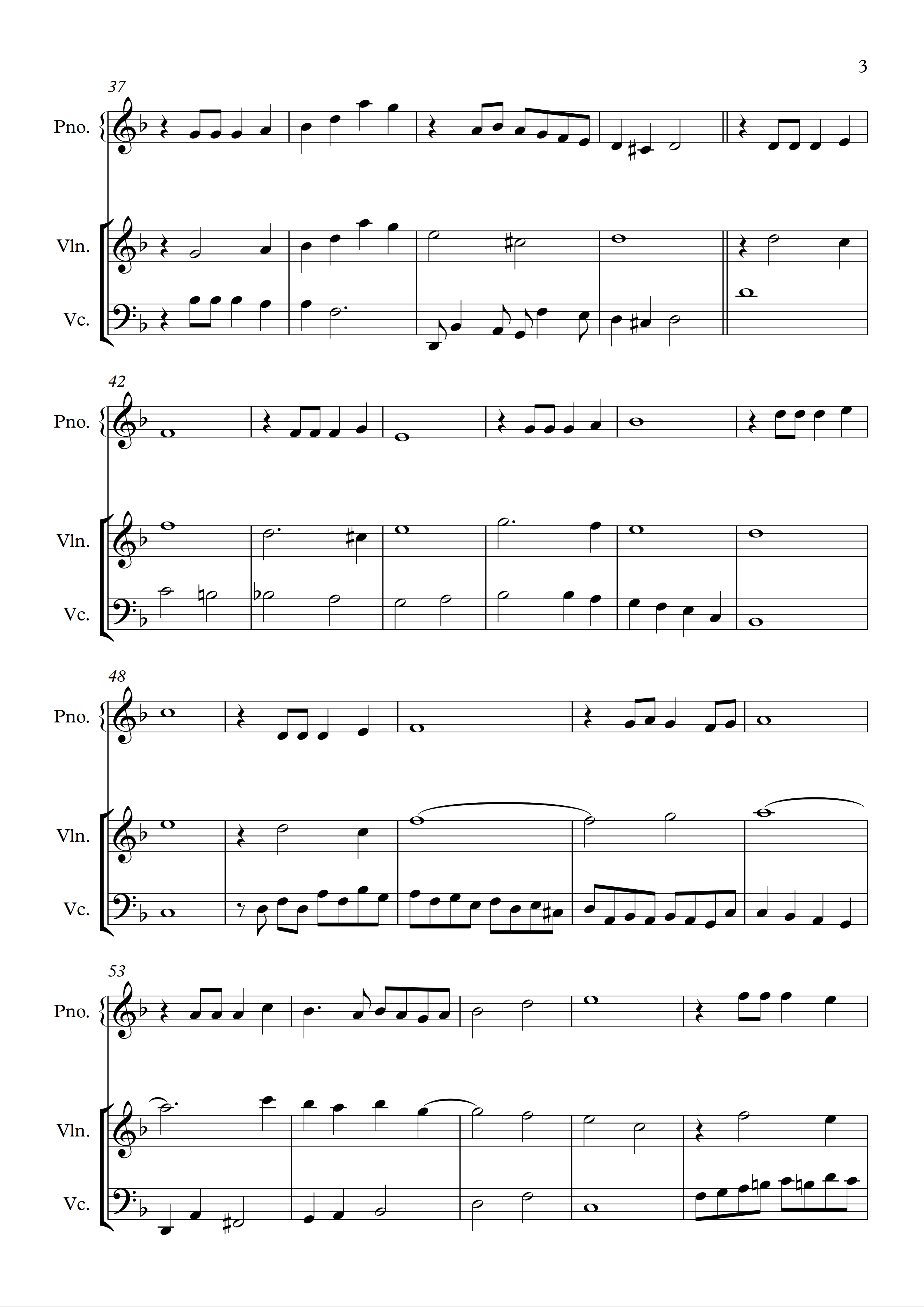 Işıkların Gölgesi Piyanolu Trio Notaları Sayfa 3 Beste Güneş Yakartepe