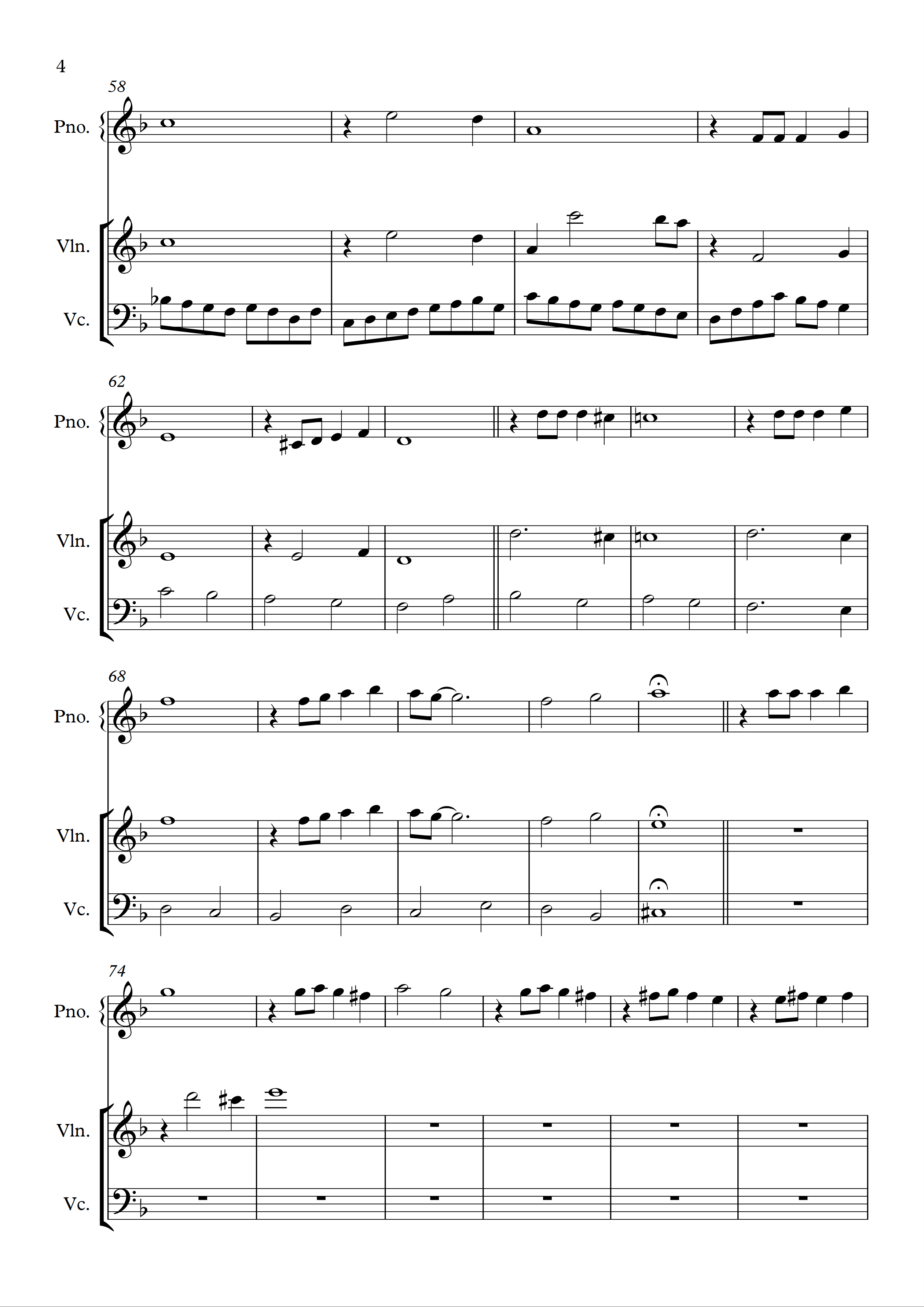 Işıkların Gölgesi Piyanolu Trio Notaları Sayfa 4 Beste Güneş Yakartepe