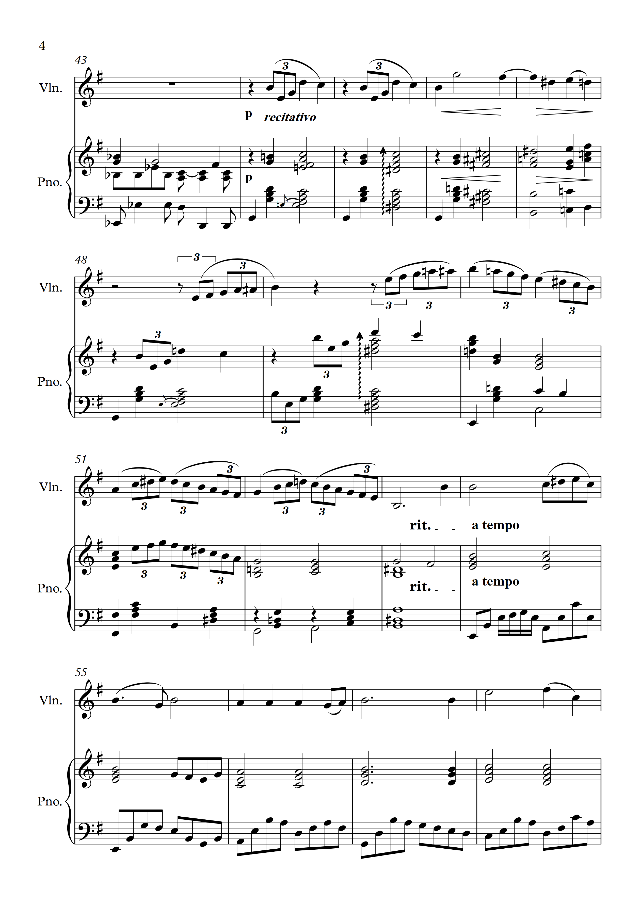 Nocturne Piyano Keman Notaları Sayfa 4 Beste Güneş Yakartepe