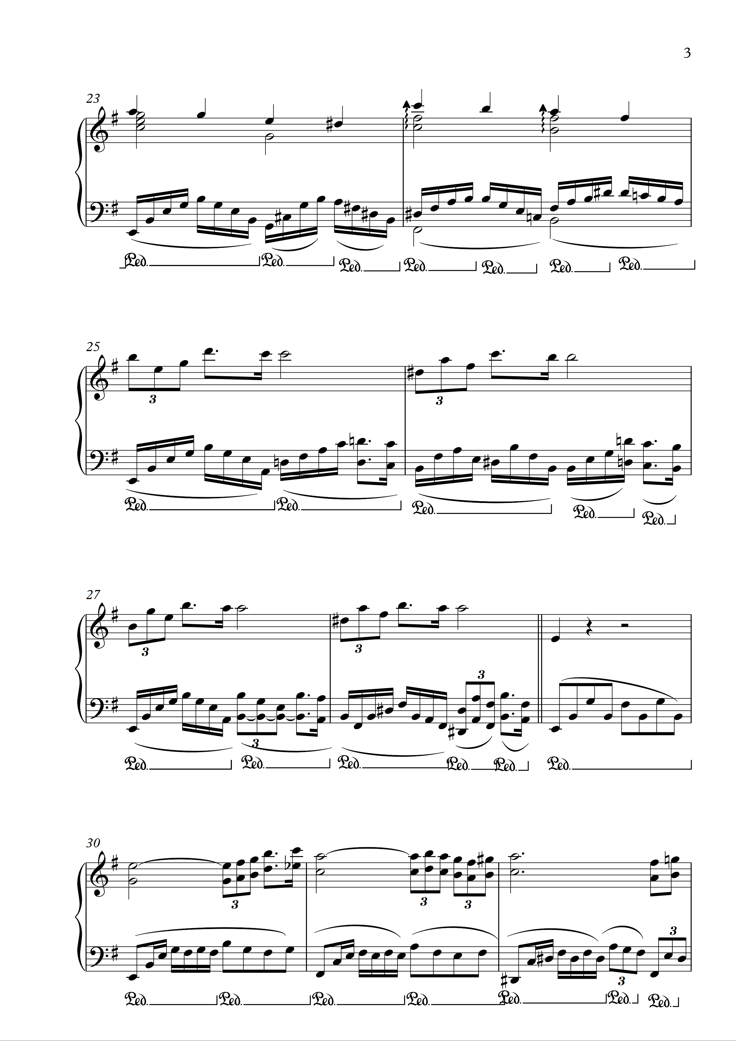 Serçe Piyano Notaları Sayfa 3 Beste Güneş Yakartepe